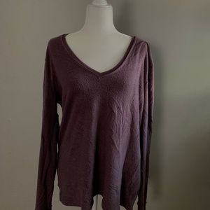 Purple V Neck Sweater